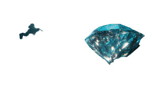 Diver And Diamond Vinyl Car Decal Sticker – Waterproof & UV-Resistant 