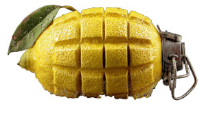 Combustible Lemon Vinyl Car Decal Sticker – Waterproof & UV-Resistant 