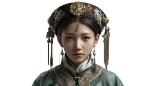 Elegant Ming Empress Vinyl Car Decal Sticker – Waterproof & UV-Resistant 