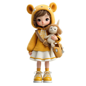 Cute Girl With Doll Vinyl Car Decal Sticker – Waterproof & UV-Resistant  Cute Girl With Doll Vinyl Car Decal Sticker – Waterproof & UV-Resistant