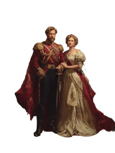 Victorian Royal Couple Vinyl Car Decal Sticker – Waterproof & UV-Resistant Victorian Royal Couple Vinyl Car Decal Sticker – Waterproof & UV-Resistant