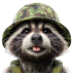 Raccoon Soldier Emoji Vinyl Car Decal Sticker – Waterproof & UV-Resistant Raccoon Soldier Emoji Vinyl Car Decal Sticker – Waterproof & UV-Resistant