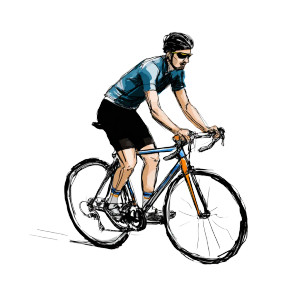 Trendy Cyclist Vinyl Car Decal Sticker – Waterproof & UV-Resistant Trendy Cyclist Vinyl Car Decal Sticker – Waterproof & UV-Resistant