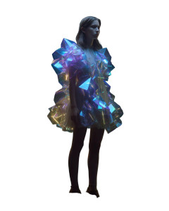 Crystal Dress Woman Vinyl Car Decal Sticker – Waterproof & UV-Resistant 