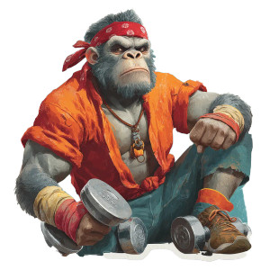 Funny Workout Gorilla Vinyl Car Decal Sticker – Waterproof & UV-Resistant 