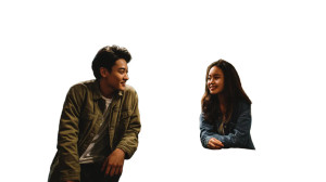 Young Couple At Bar Vinyl Car Decal Sticker – Waterproof & UV-Resistant 