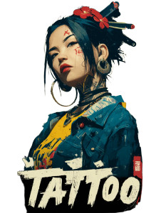 Gangster Geisha Tattoo Vinyl Car Decal Sticker – Waterproof & UV-Resistant Gangster Geisha Tattoo Vinyl Car Decal Sticker – Waterproof & UV-Resistant