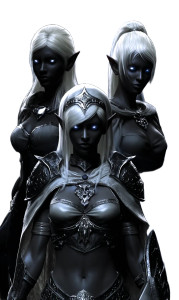 Dark Elf Priestess Trio Vinyl Car Decal Sticker – Waterproof & UV-Resistant Dark Elf Priestess Trio Vinyl Car Decal Sticker – Waterproof & UV-Resistant