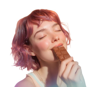 Blissful Chocolate Bite Vinyl Car Decal Sticker – Waterproof & UV-Resistant 