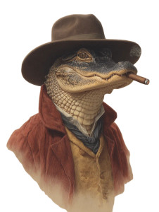 Cowboy Alligator Smoking Vinyl Car Decal Sticker – Waterproof & UV-Resistant Cowboy Alligator Smoking Vinyl Car Decal Sticker – Waterproof & UV-Resistant