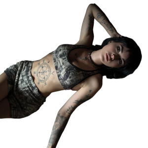 Occult Tattooed Girl Vinyl Car Decal Sticker – Waterproof & UV-Resistant 