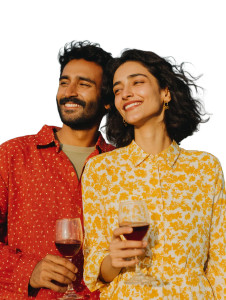 Joyful Indian Couple Vinyl Car Decal Sticker – Waterproof & UV-Resistant Joyful Indian Couple Vinyl Car Decal Sticker – Waterproof & UV-Resistant