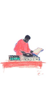 Dj With Turntable Vinyl Car Decal Sticker – Waterproof & UV-Resistant 