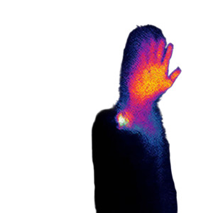 Thermographic Human Figure V2 Vinyl Car Decal Sticker – Waterproof & UV-Resistant 