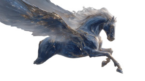 Crystal Horse Leap Vinyl Car Decal Sticker – Waterproof & UV-Resistant 
