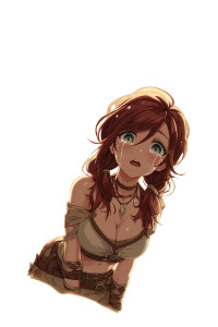 Fantasy Adventurer Girl Vinyl Car Decal Sticker – Waterproof & UV-Resistant 