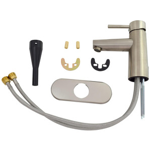 High Performance Brushed Nickel Lavatory Faucet | Ceramic Disc Cartridge, Single Lever Handle