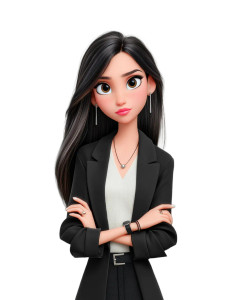 Beautiful Businesswoman Princess Vinyl Car Decal Sticker – Waterproof & UV-Resistant 