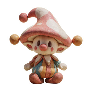 Cartoon Elf Mushroom Vinyl Car Decal Sticker – Waterproof & UV-Resistant 