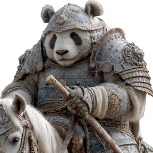 Knight Panda Vinyl Car Decal Sticker – Waterproof & UV-Resistant 