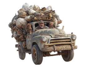 Overloaded Redneck Truck Vinyl Car Decal Sticker – Waterproof & UV-Resistant 