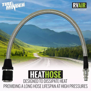 RV TireMinder Air Compressor | Portable 150 PSI | 1.80 CFM Air Flow | 60 Decibel Sound | Digital Tire Gauge | Hybrid Air Hoses | 12V | Carry Case