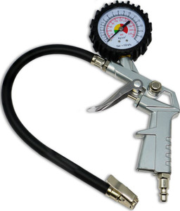 Accurate Tire Pressure Gauge | Easy Read Analog Display | TireMinder Analog Inflator | 10-220 PSI | Flexible Hose Accurate Tire Pressure Gauge | Easy Read Analog Display | TireMinder Analog Inflator | 10-220 PSI | Flexible Hose