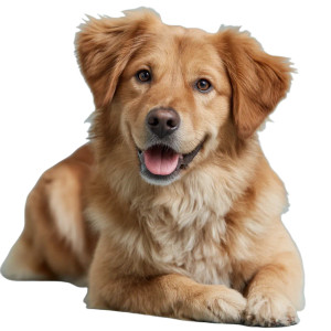 Happy Golden Retriever V21 Vinyl Car Decal Sticker – Waterproof & UV-Resistant 