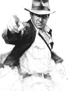 Indiana Jones Sketch Vinyl Car Decal Sticker – Waterproof & UV-Resistant 