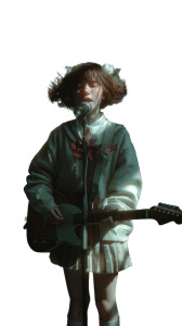 Singing School Girl Vinyl Car Decal Sticker – Waterproof & UV-Resistant 