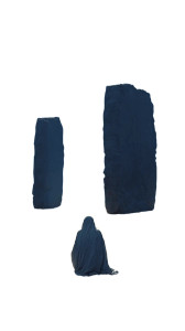 Kneeling In Moonlight Vinyl Car Decal Sticker – Waterproof & UV-Resistant 