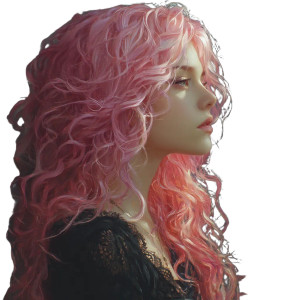 Pink Curly Hair Vinyl Car Decal Sticker – Waterproof & UV-Resistant Pink Curly Hair Vinyl Car Decal Sticker – Waterproof & UV-Resistant