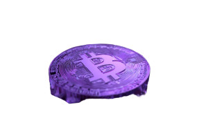 Purple 3D Bitcoin Vinyl Car Decal Sticker – Waterproof & UV-Resistant 