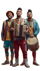 Forró Trio Portrait Vinyl Car Decal Sticker – Waterproof & UV-Resistant 