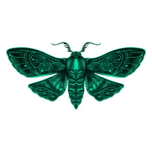 Glowing Moth Tattoo Vinyl Car Decal Sticker – Waterproof & UV-Resistant 