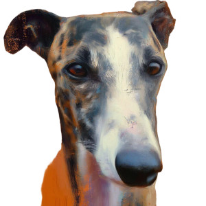 Greyhound Impressionist Vinyl Car Decal Sticker – Waterproof & UV-Resistant 