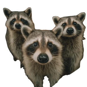 Raccoons With Cart Vinyl Car Decal Sticker – Waterproof & UV-Resistant 