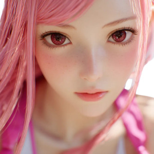 Pink-Haired Beauty V3 Vinyl Car Decal Sticker – Waterproof & UV-Resistant 