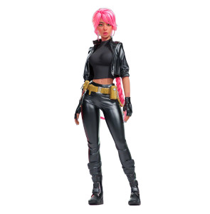 Pink-Haired Warrior V7 Vinyl Car Decal Sticker – Waterproof & UV-Resistant 