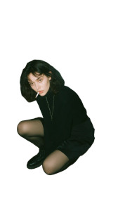 Moody Young Woman Vinyl Car Decal Sticker – Waterproof & UV-Resistant 