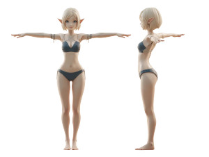 Anime Elf Female Vinyl Car Decal Sticker – Waterproof & UV-Resistant 