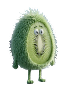 Kiwi Fruit Mascot Vinyl Car Decal Sticker – Waterproof & UV-Resistant 