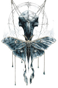 Luna Moth Tattoo Vinyl Car Decal Sticker – Waterproof & UV-Resistant 