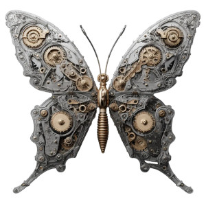 Mechanical Butterfly V3 Vinyl Car Decal Sticker – Waterproof & UV-Resistant 