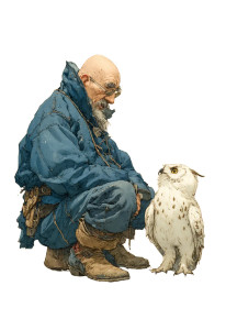 Contemplative Old Man Vinyl Car Decal Sticker – Waterproof & UV-Resistant 