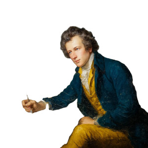 Young Goethe Portrait Vinyl Car Decal Sticker – Waterproof & UV-Resistant 