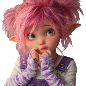 Baby Elf Girl Vinyl Car Decal Sticker – Waterproof & UV-Resistant 