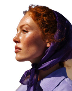 Red-Haired Desert Portrait Vinyl Car Decal Sticker – Waterproof & UV-Resistant 