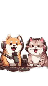 Shiba Inu & Cat Podcast Vinyl Car Decal Sticker – Waterproof & UV-Resistant Shiba Inu & Cat Podcast Vinyl Car Decal Sticker – Waterproof & UV-Resistant