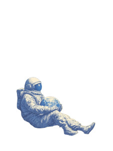 Ancient Astronaut Illustration Vinyl Car Decal Sticker – Waterproof & UV-Resistant 